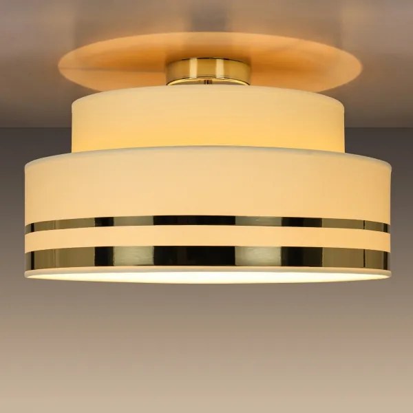 Stropné svietidlo TAMI 1xE27/60W/230V pr. 40 cm béžová/zlatá