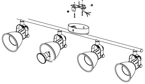 Eglo 96555 - LED Bodové svietidlo SERAS 4xGU10/3,3W/230V