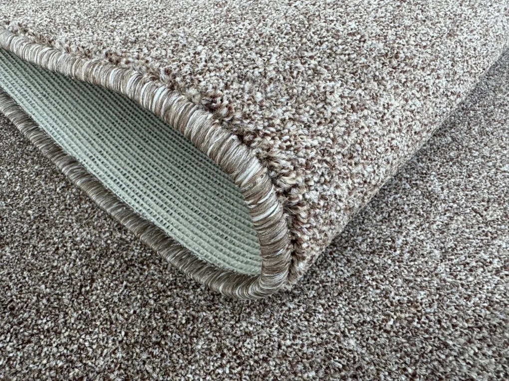 Vopi, Koberec behúň na mieru Apollo Soft hnedý, šíre 90 cm, hnedá, chodba / predsieň