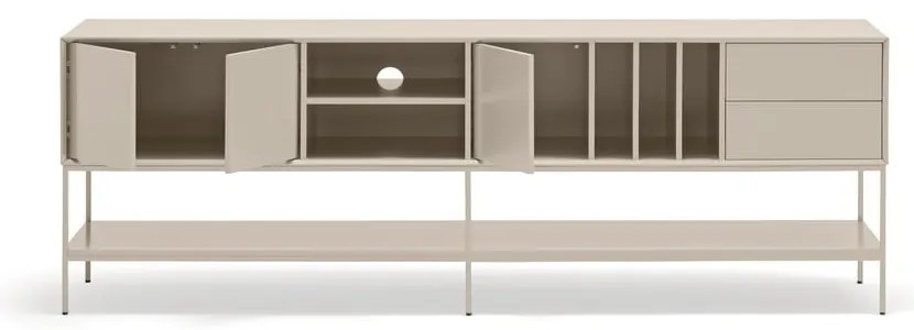 Krémový TV stolík 220x74x45 cm Platt – Teulat