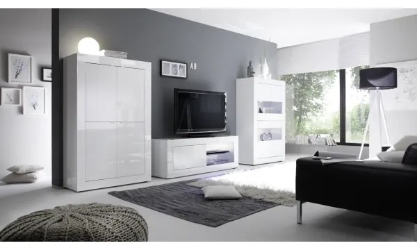 Televízny stolík NERILA biely