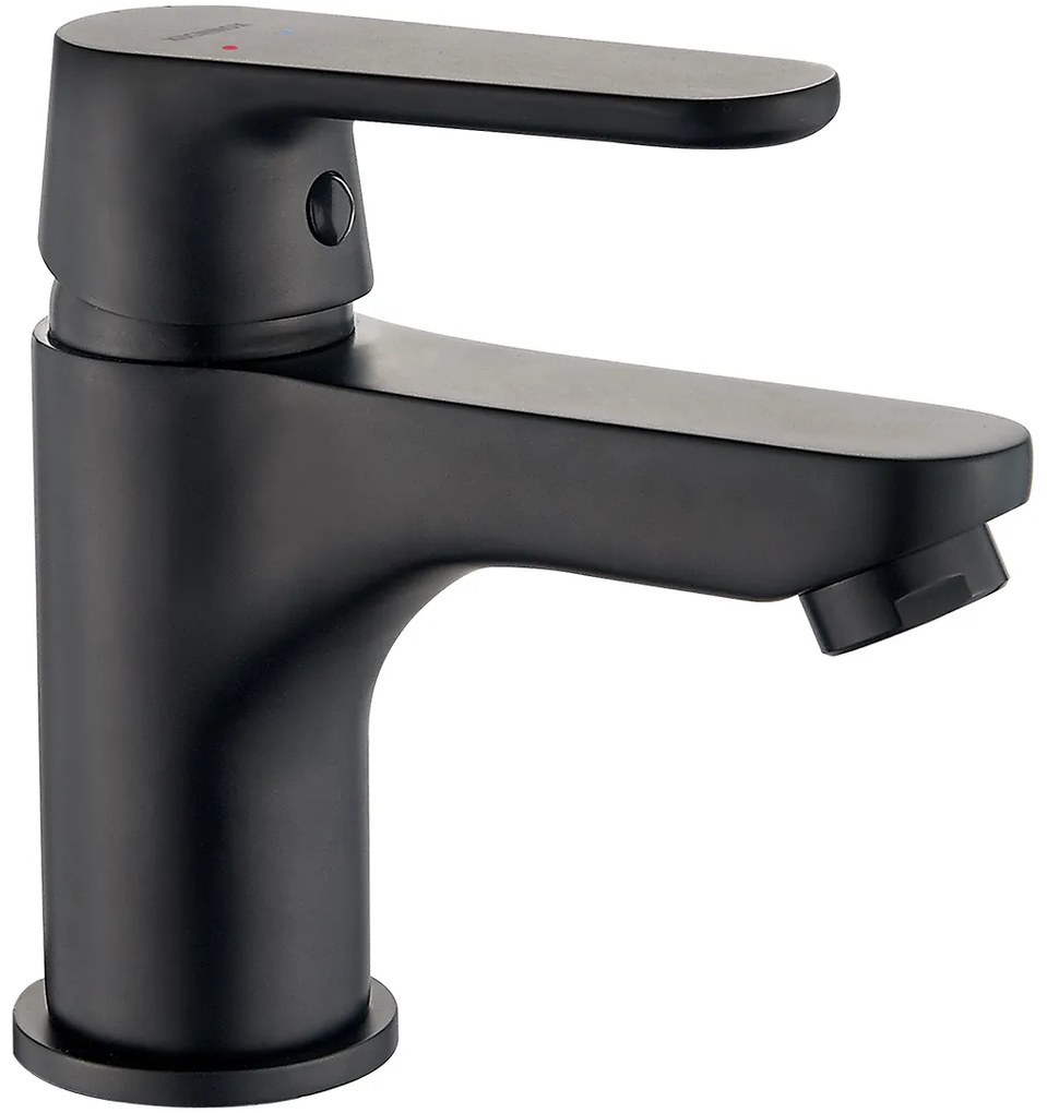 Kuchinox Dima, umývadlová batéria vrátane odtokovej zátky ClickClack h-132, čierna matná, LAV-BQD_722D