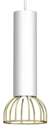 Luster na lanku DANTE 1xGU10/25W/230V biela/zlatá