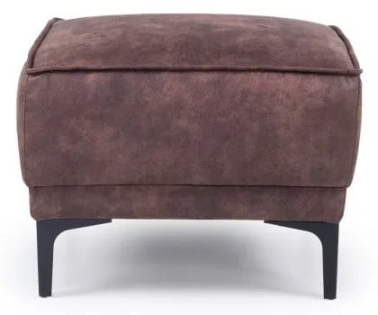 Hnedý taburet z imitácie kože Copenhagen – Scandic