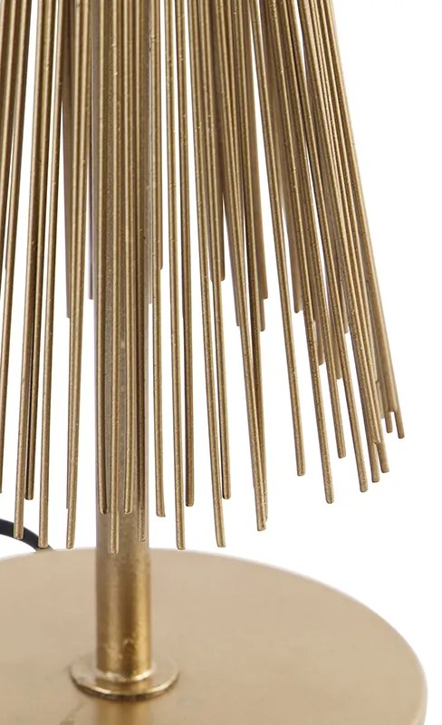 Rustikálna stolná lampa mosadz - Broom