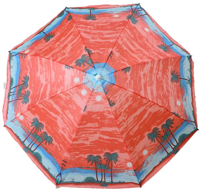 Slnečník PALM BEACH 180 cm, červený