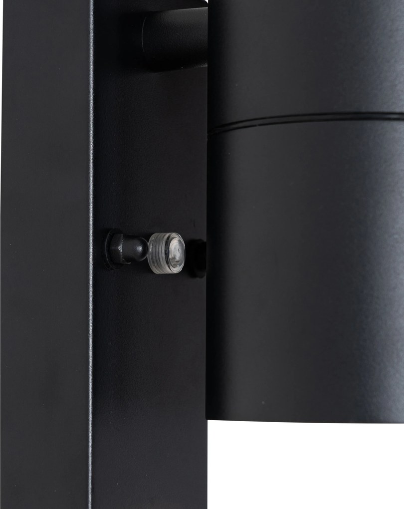 Vonkajšie nástenné svietidlo čierne 2 svietidlo AR70 so senzorom svetlo-tma - Duo