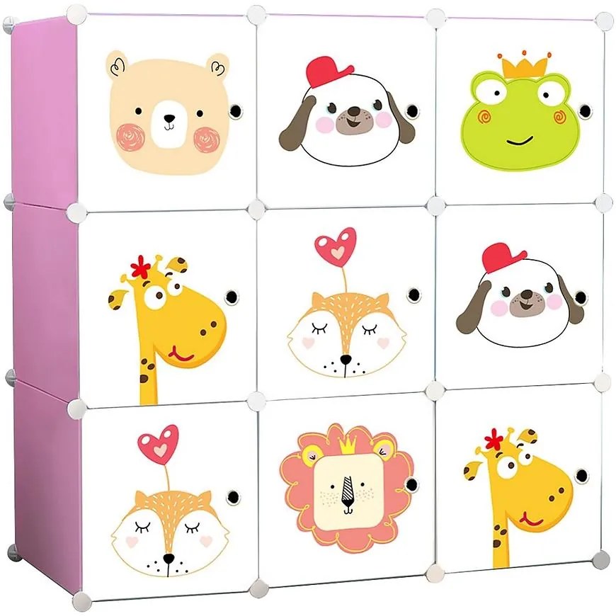 Detská modulárna skriňa Fantasy ružová