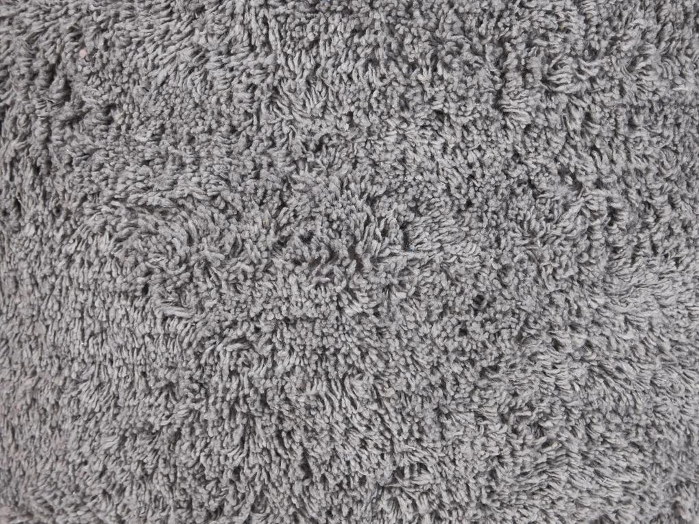 Bavlnená taburetka 50 x 35 cm sivá KANDHKOT Beliani