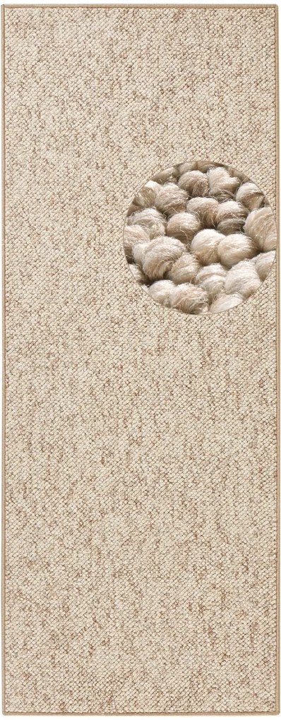 BT Carpet, Behúň Wolly 102842, 80x300, béžová, obývacia izba