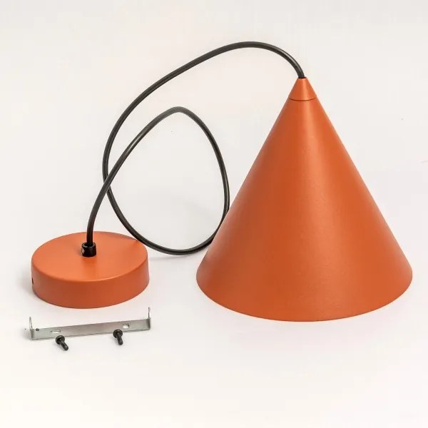 Závesné svietidlo na kábli ETNA II 1xE27/15W/230V pr. 25 cm oranžové
