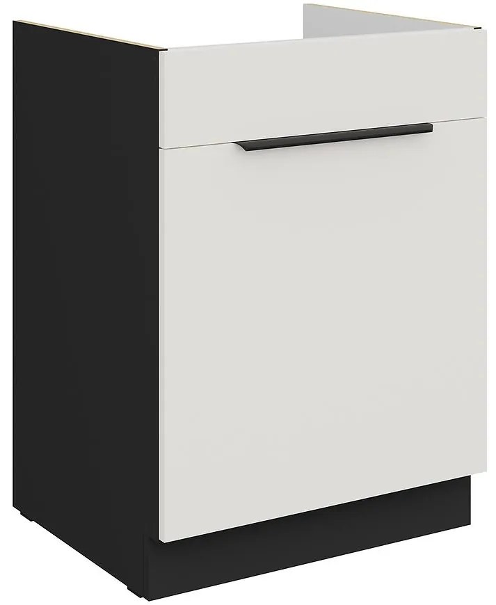 Kuchynská skrinka Aria-Wh/Bl Anti Fingerprint 60zl 1s Bb