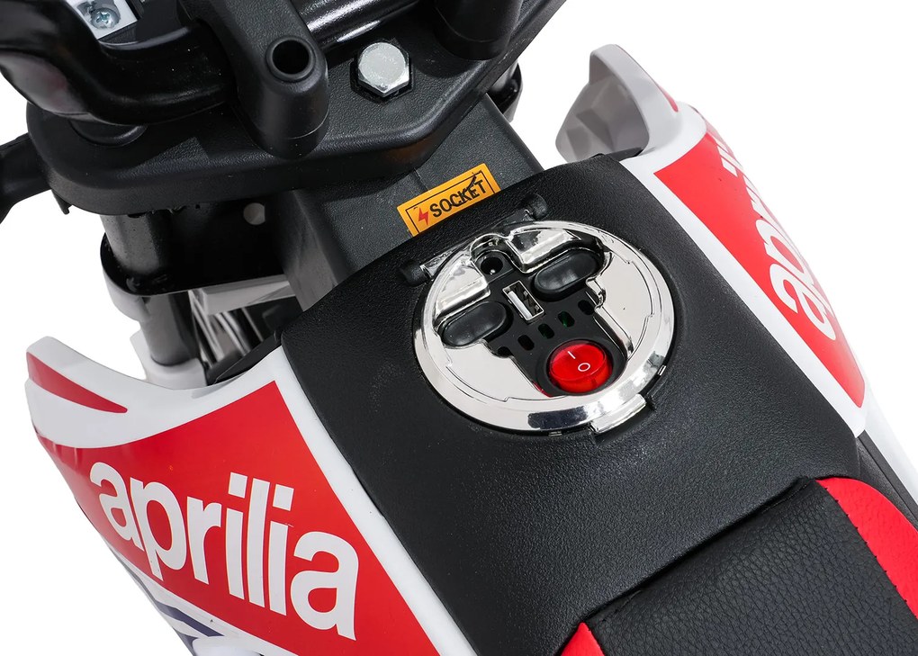 Ramiz Detský motocykel Aprilia RX biely