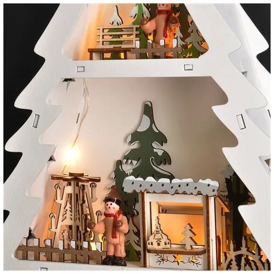 Solight 1V283 - LED vianočná dekorácia 13×LED/2×AA drevený stromček