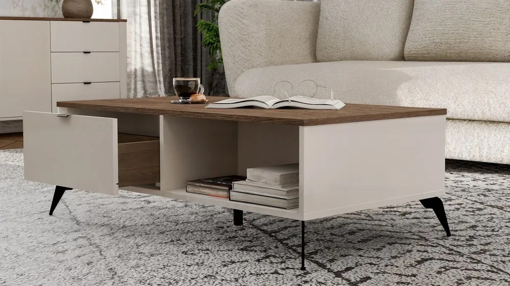 Konferenční stolek CORDOBA kašmírový/dub Castello