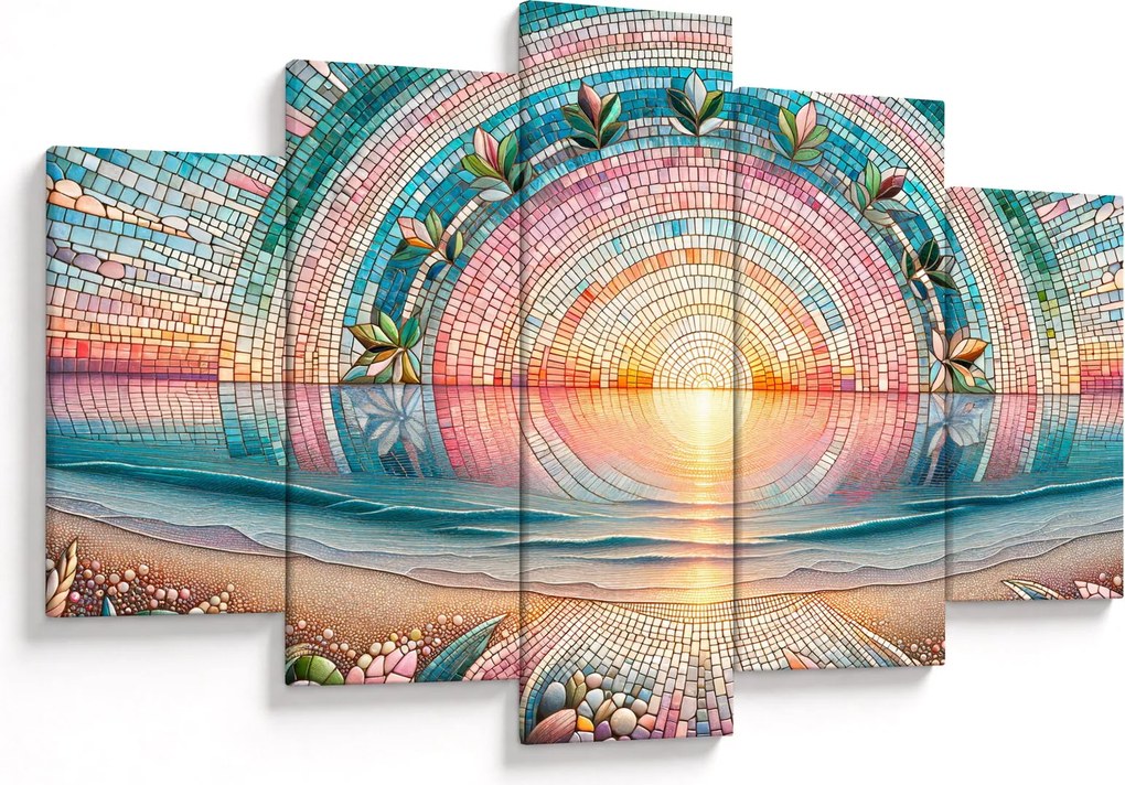 Obraz – Mozaika zapadajúceho slnka (150x105 cm)