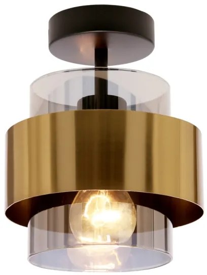 Prisadený luster SPIEGA 1xE27/60W/230V zlatá/čierna