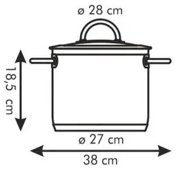 TESCOMA Hrniec VISION s pokrievkou ø28 cm, 11.0 l , 28 cm