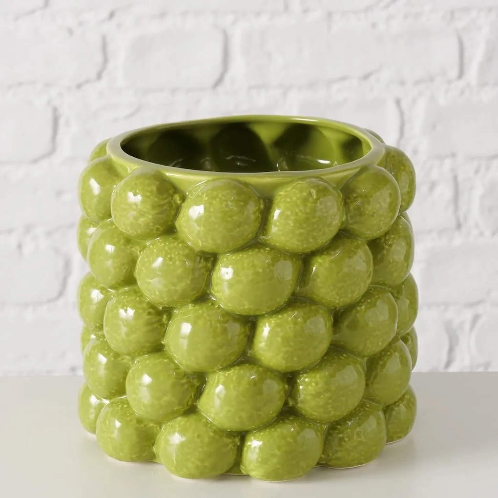 BOLTZE KERAMICKÝ KVETINÁČ LIME 14X16 CM ZELENÁ