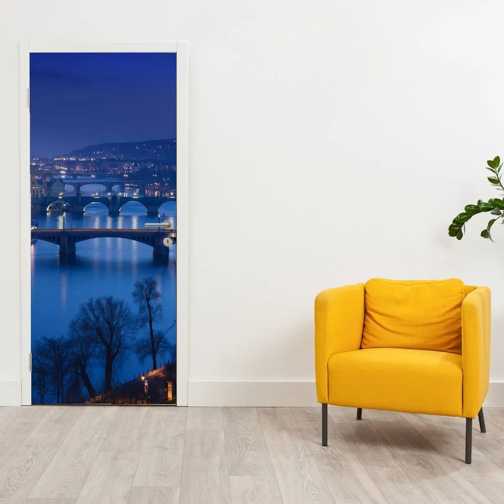 Fototapeta na dvere - Pražské mosty (95x205cm)