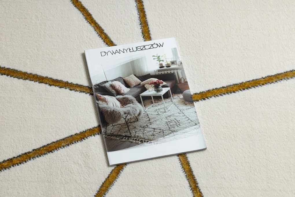 Koberec EMERALD exkluzívny 1013 glamour, geometrický krém / zlatý