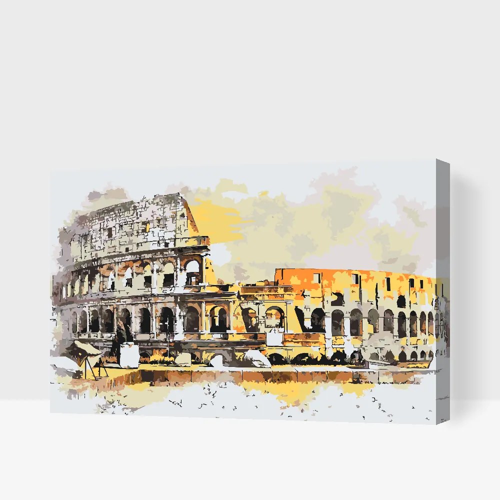 Gario Maľovanie podľa čísel Colosseum ilustrácie Rozmery: 60 x 40 cm, Rámovanie: S vnútorným rámom