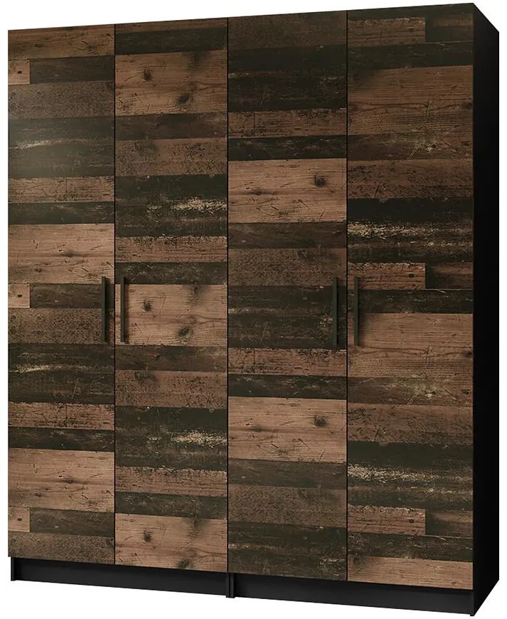 Skriňa X2 Gold 2d Čierna/Old Style