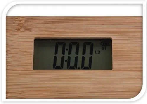 Osobná váha Bamboo scale, 30 x 30 cm