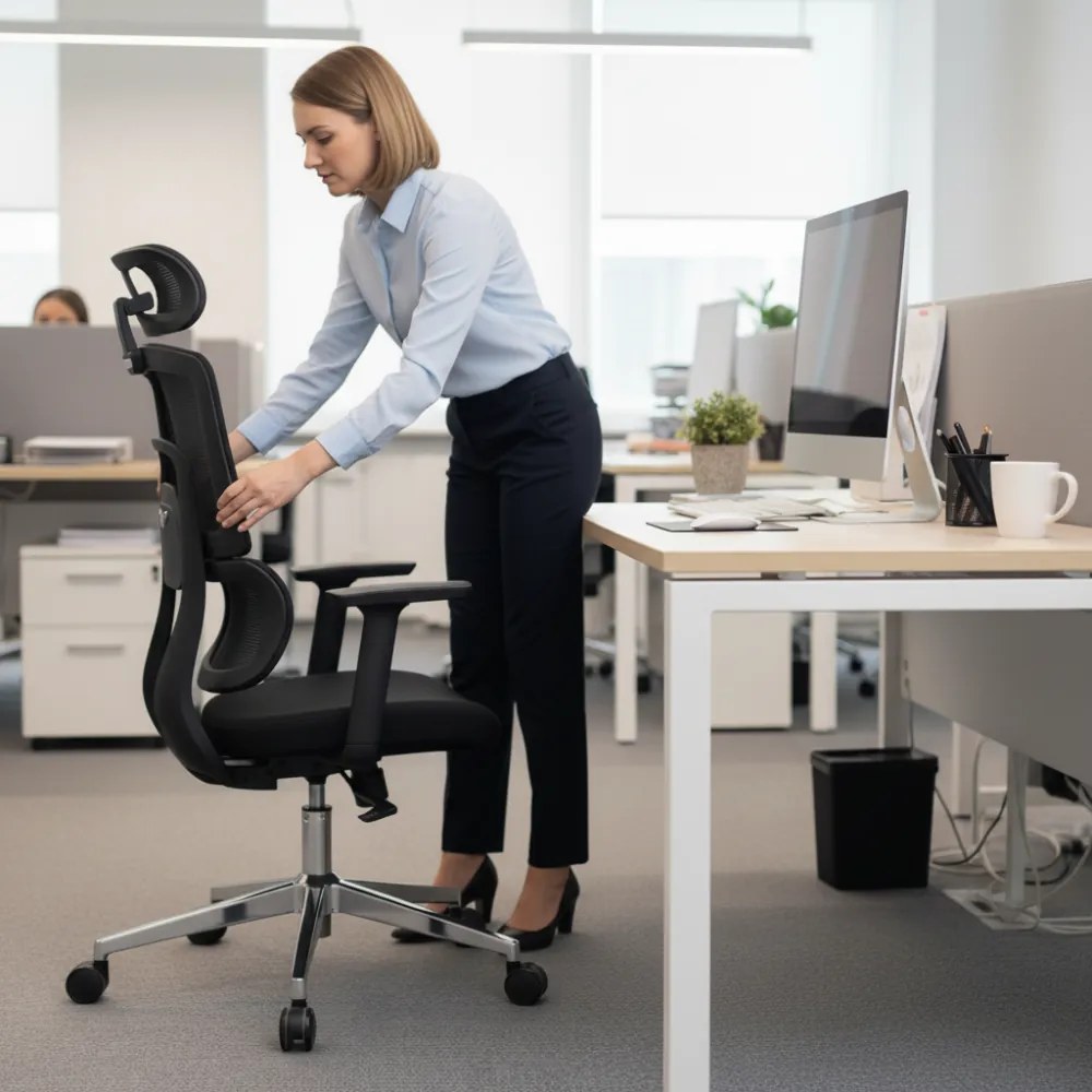 Kancelárska ergonomická stolička Neoseat GARY — čierna, nosnosť 150 kg