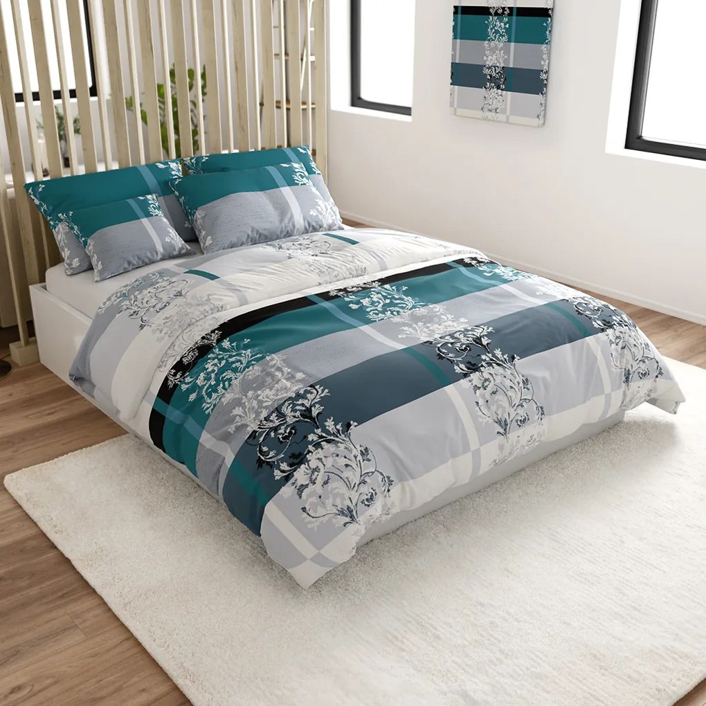 Obliečky z mikrovlákna LUXURY tyrkysové Rozmer obliečky: 2 ks 70 x 90 cm | 200 x 220 cm