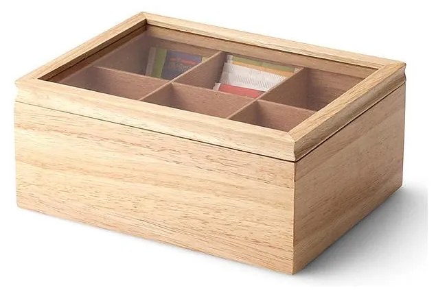 Continenta C3290 - Box na čajové vrecúška 23x17,5 cm gumovník