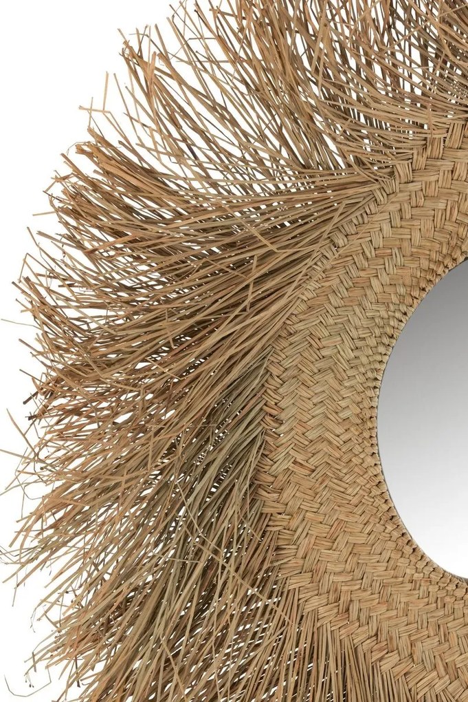Nástenné okrúhle zrkadlo lemované rámom trávou Daan grass - Ø105*5cm