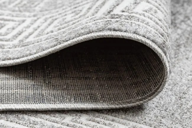 Koberec MATEO 8033/644 grécky, ramka - štrukturálny sivý