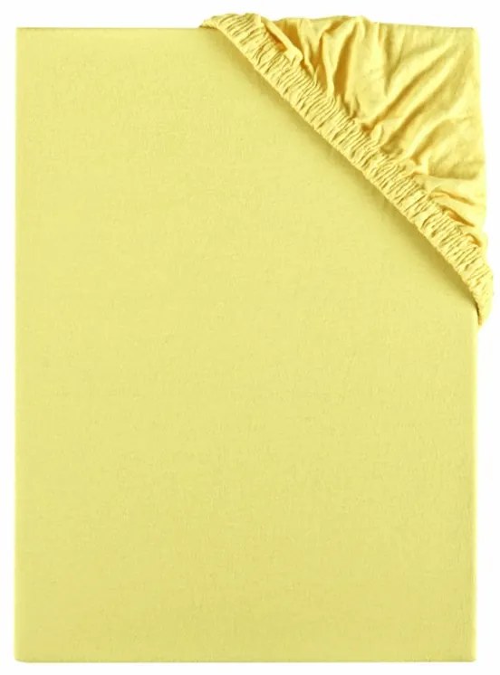 Plachta posteľná svetložltá Superstretch EMI, Plachta 90 (100)x200
