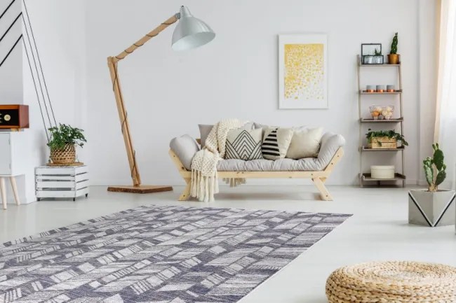 Koberec SIZAL SION Chevron 22180 ecru/nebeský/ružový