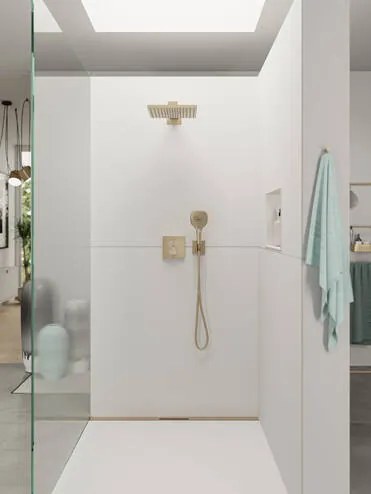 Hansgrohe Raindance E, hlavová sprcha 300 1jet so sprchovým ramenom, kartáčovaný bronz, HAN-26238140