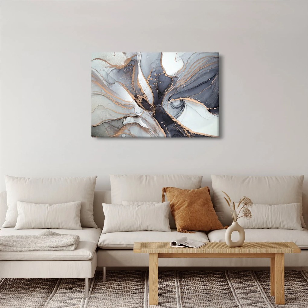 Obraz - Šedý mramor (90x60 cm)