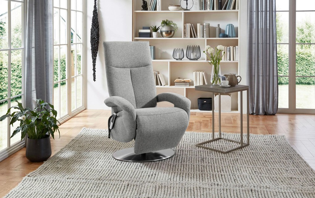 XXXLutz RELAXAČNÉ KRESLO, textil, svetlosivá Sit & More - Online Only obývacie izby - 000144006316