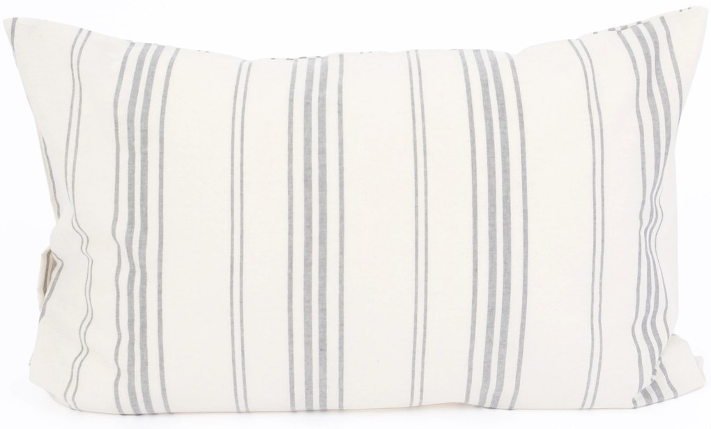 Bavlnená obliečka na vankúš Natural 50 × 70 cm - Prúžky šedé