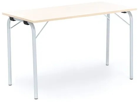 Skladací stôl NICKE, 1200x500x720 mm, laminát - breza, galvanizovaný