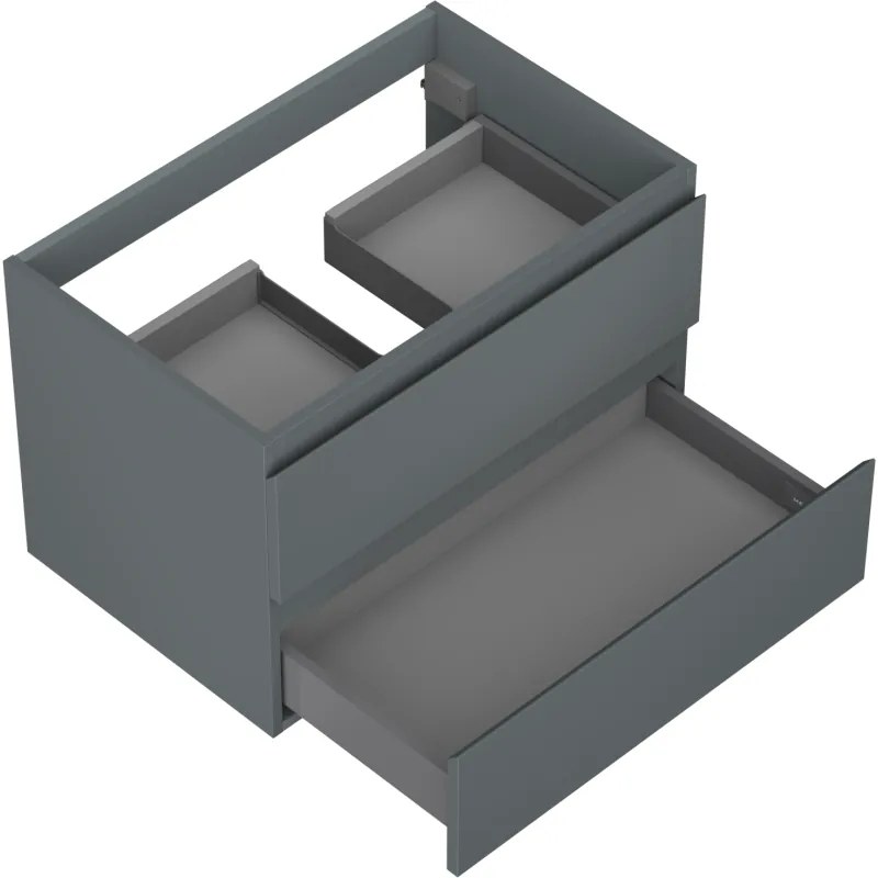 Mexen Orio, kúpeľňová skrinka 70 cm, 2 zásuvky, grafitová matná, 91A10-07047-2-BFF66