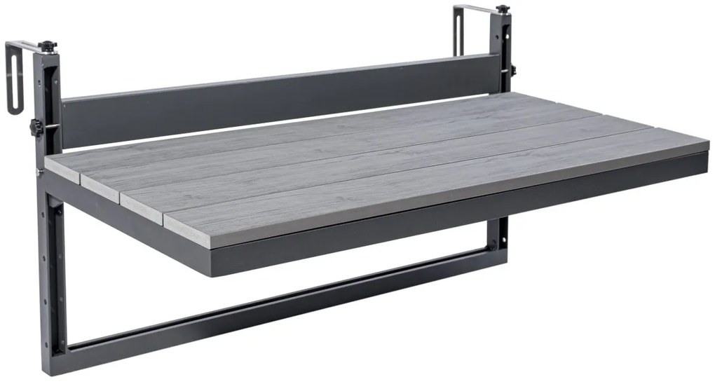 Závesný balkónový stôl AGATTI sivý