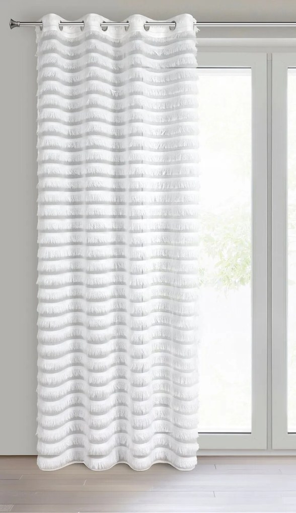 ZÁCLONA NA KRÚŽKOCH DANA1 140X250 CM BIELA