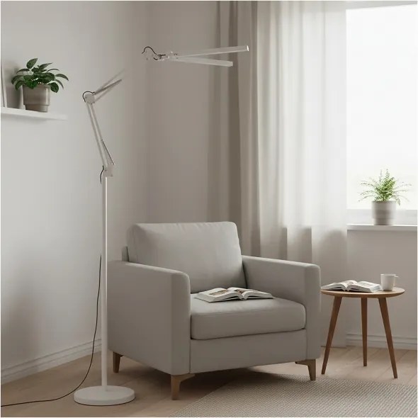 BRILAGI - stmievateľná flexibilná stojaca lampa VARIO LED/14W/230V 157 cm biela