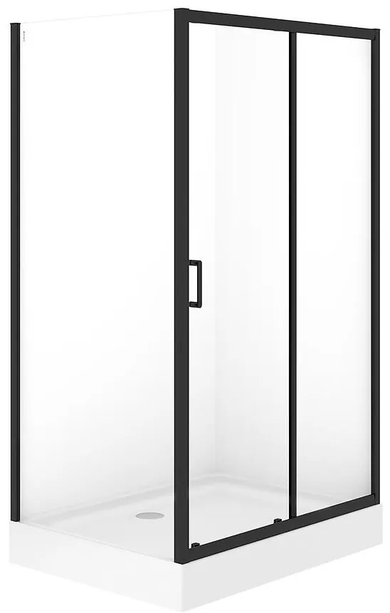 Sprchový kút obdĺžnikový Brasco Slide 120x90x190 black S168-016