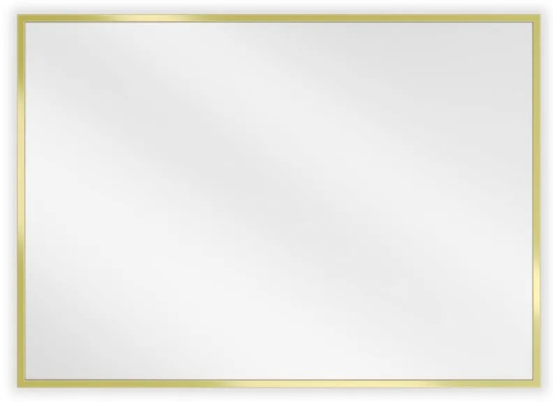 Mexen Loft, obdĺžnikové kúpeľňové zrkadlo 70 x 50 cm, farba rámu zlatá lesklá, 9852-070-050-000-50