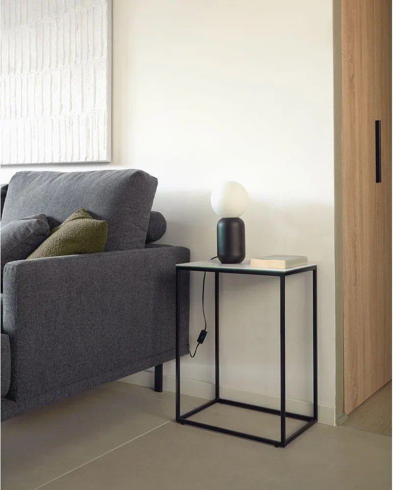 Odkladací stolík s keramickou doskou 30x45 cm Rewena – Kave Home