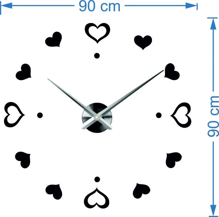 SENTOP | Nástenné hodiny ako obraz moderné hodiny vyrobené z plastu 12S046-S-Wall clock HEU- analógové