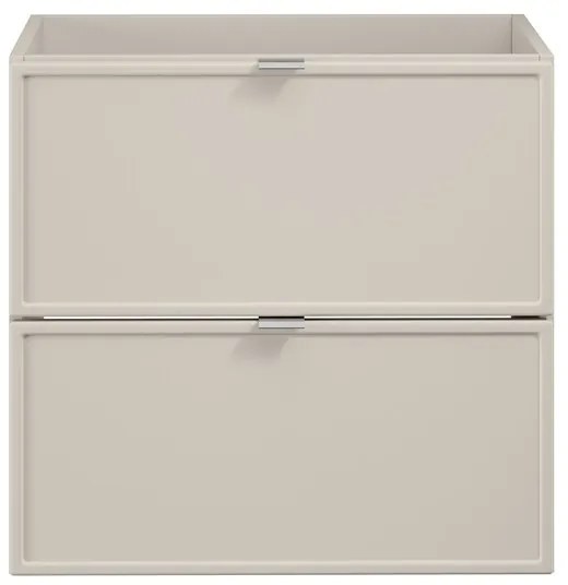 Závěsná skříňka Bella Cashmere s deskou 120 cm kašmírová/dub artisan