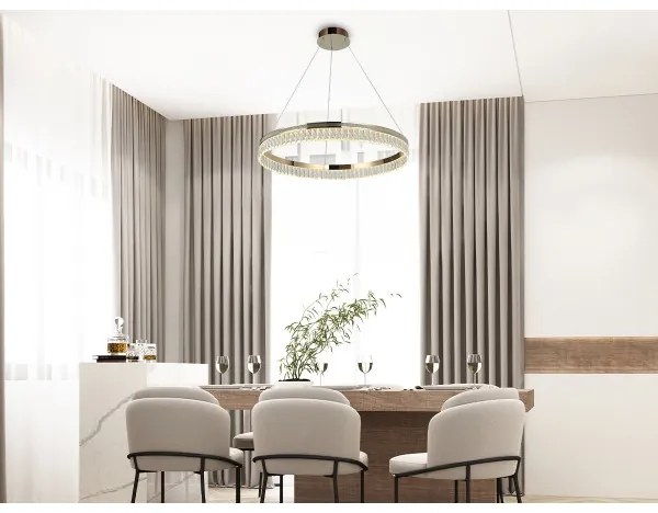 LED stmievateľný krištáľový luster na lanku THALIA LED/55W/230V 3000-6000K + diaľkové ovládanie